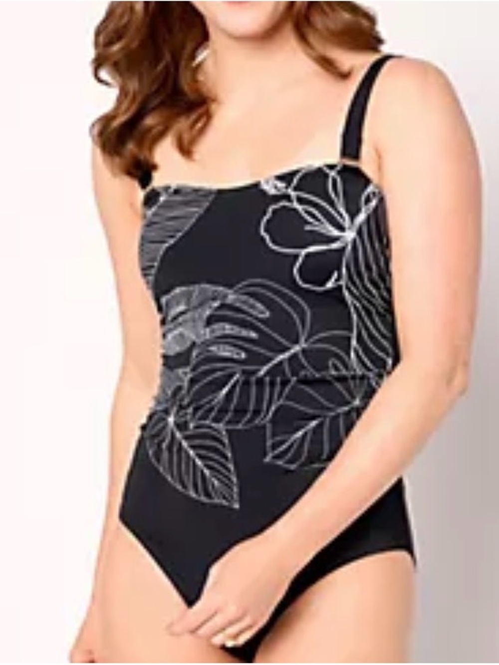 Susan Graver Black Swimwear One Piece